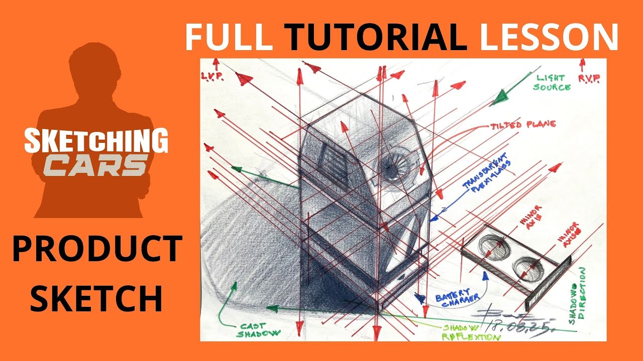 Easy 3D Box Product Drawing Trick You Need To Try! Product Sketch!