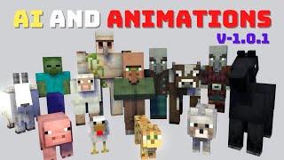 AI and Animations Addon Minecraft Bedrock V1.0.1