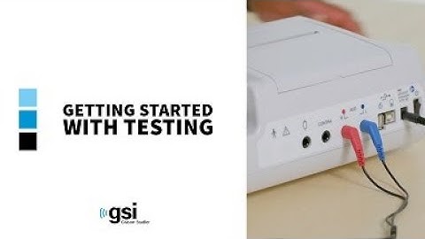 Tympanometer & Audiometer | GSI 39 Tutorial | Chapter 2 - Getting Started with Testing