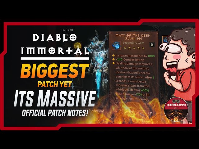 Diablo Immortal 4th Major Content Update Notes: New Zone, Inferno