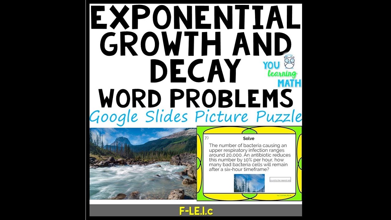 Exponential Growth and Decay Word Problems Google Slides Picture Puzzle ...