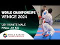U21 KUMITE MALE 67 KG FINAL A OMARA EGY VS A AKHMEDOV AIN WORLD KARATE FEDERATION 
