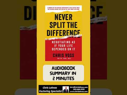 Never Split the Difference by Chris Voss  - Audiobook Summary in 2 minutes #booksummary #booktok