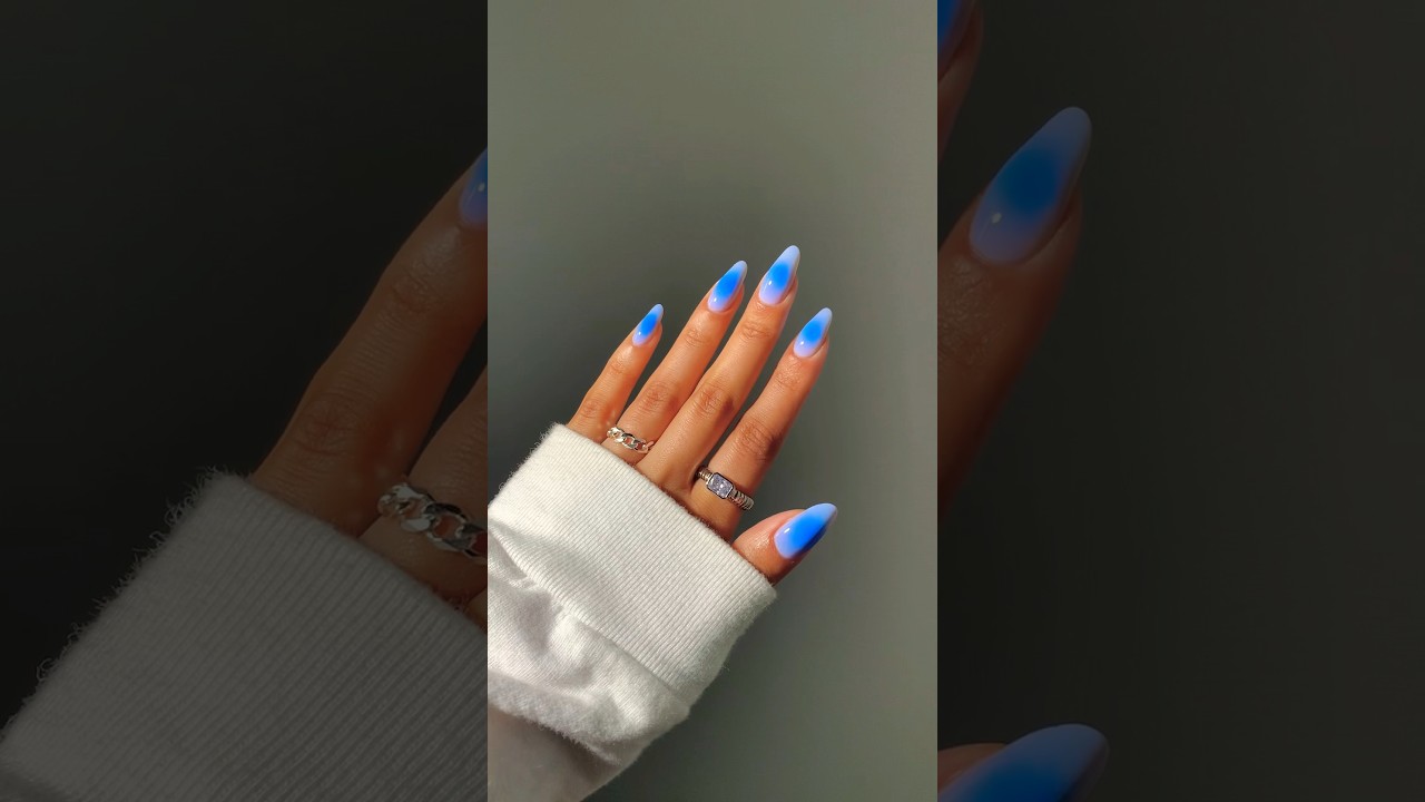 Would u wear these aura nails? 🫐🥛