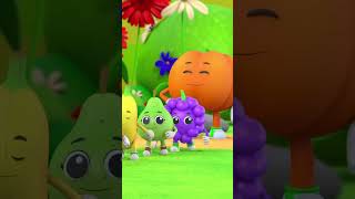 Five Cute Fruits Jumping On The Bed🍇Children Song #shorts #meekosfamily
