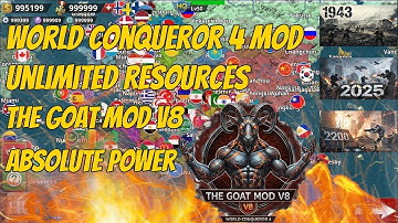 World Conqueror 4 Mod Unlimited Resources Current World | New Generals All Unlocked #thegoatmod #wc4