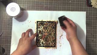 Tutorial: Gilded Backgrounds Using Die Cuts and Stencils