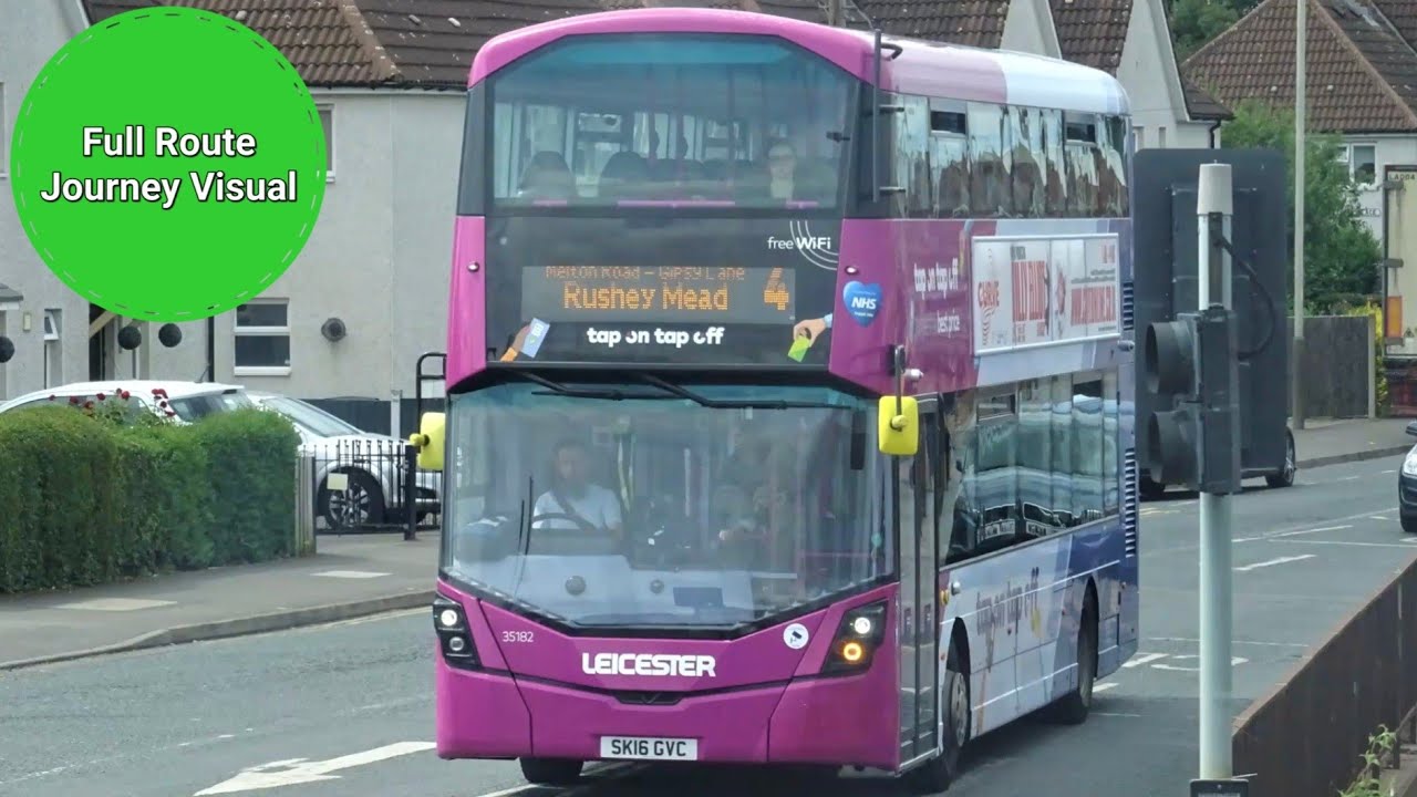 First Leicester 4 Full Route Journey Visual- Rushey Mead to Leicester City Centre | SK16GVG 35186