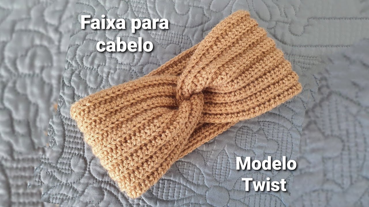 FAIXA DE CROCHÊ PARA CABELO Modelo Twist YouTube