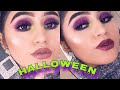 Last Minute Halloween Glam Look 👻💚💜 | Stylist Lizz