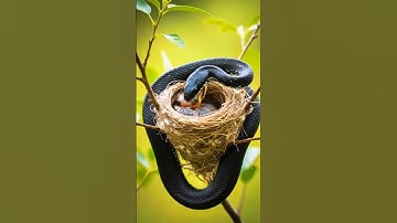 The snake is eating the baby bird. #snake #baby #shorts @MrBeast@Pinkfong @USABoi001