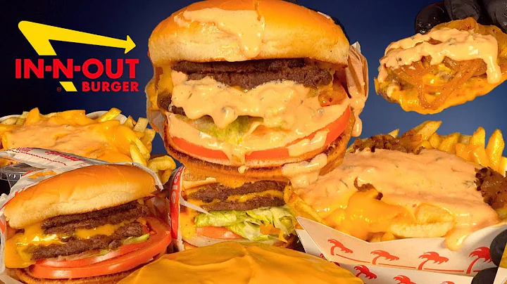 ASMR MUKBANG IN-N-OUT ONION WRAPPED FLYING DUTCHMAN ANIMAL STYLE BURGERS & FRIES | WITH CHEESE