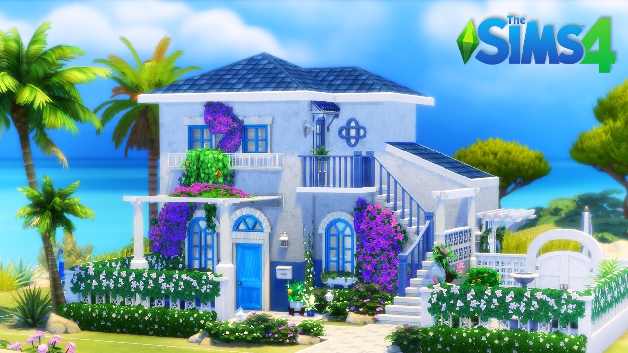 Tiny Greek Villa 🏛️ | 1 Style = 1 Tiny Home | The Sims 4 Speed Build