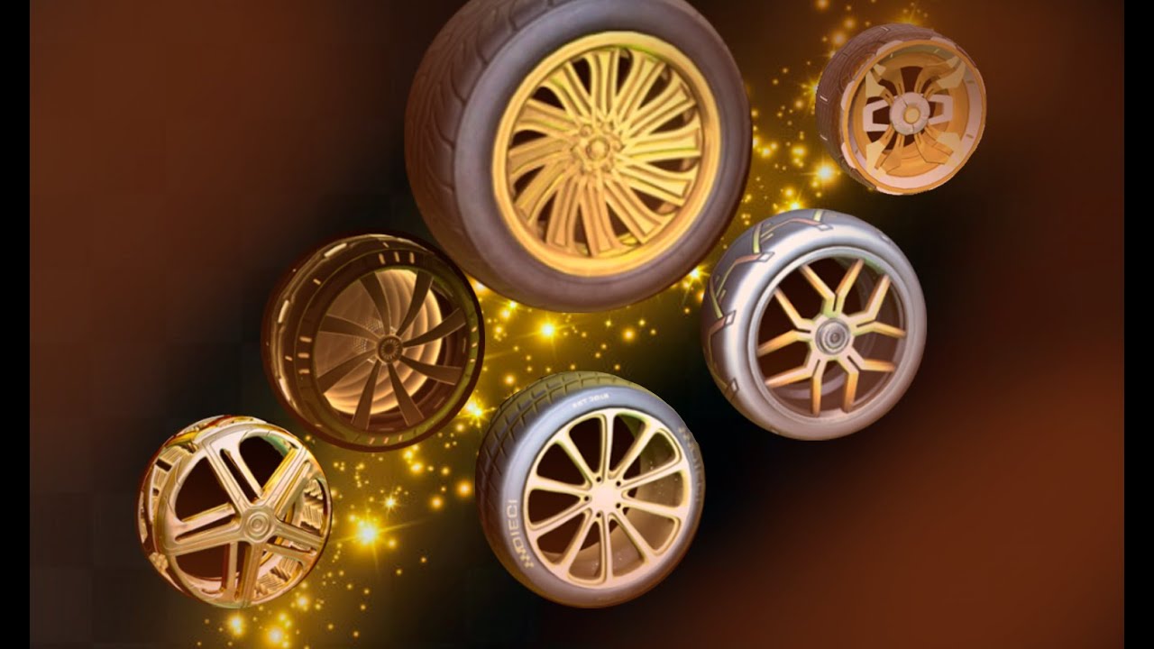 Top 6 Rocket League Gold Wheels Showcase YouTube