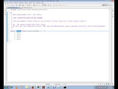 CAN WE EXTEND A FINAL CLASS IN JAVA DEMO
