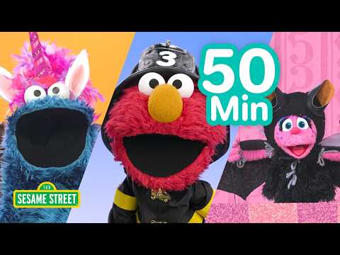 Halloween Costume Ideas with Elmo, Cookie Monster, and Abby! 👻 🦇  | 50 Mins | Sesame Street