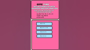MCQ Python  with answers and explanation #shorts#interview