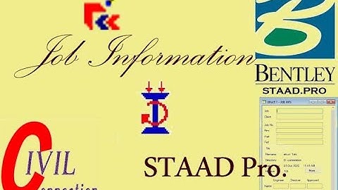 STAAD Pro. adding job information