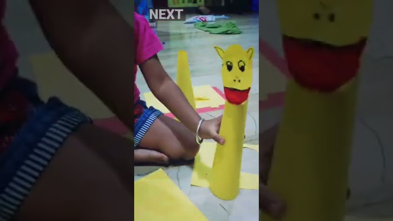 Hack 44 | Paper giraffe | kid activity to try at home | 3.5 year old activities