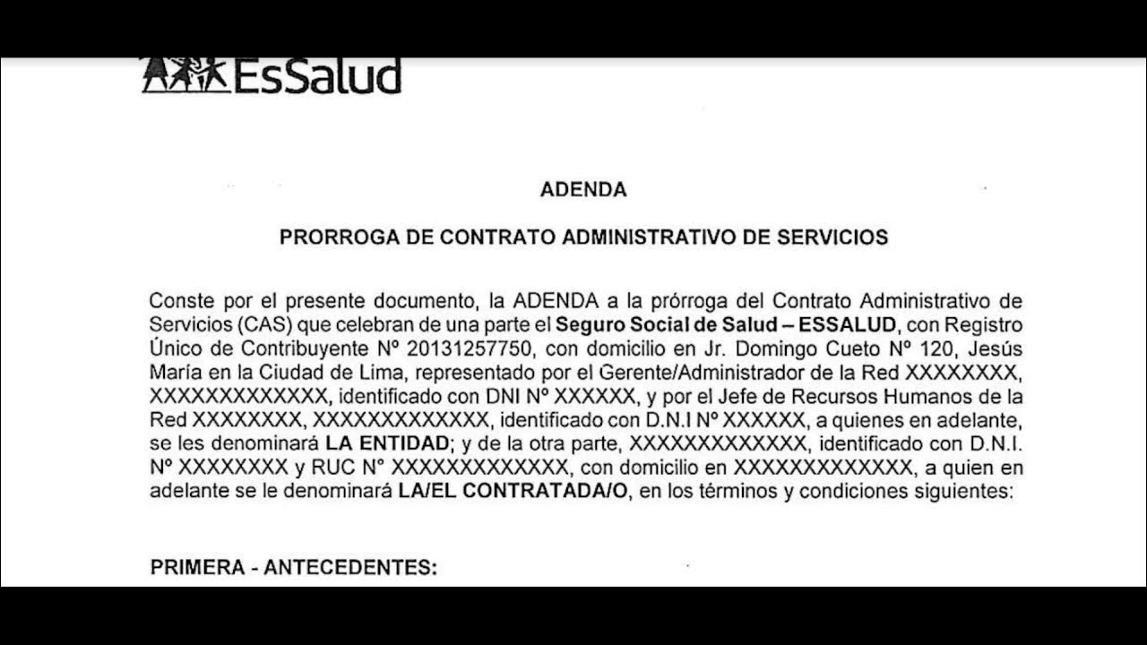 Debo suscribir una ADENDA como trabajador CAS si estoy bajo los alcances de  la Ley 31131? - YouTube