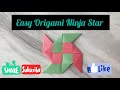 Easy Origami Ninja Star | paper toys | origami shuriken | paper weapons | art and crafts |