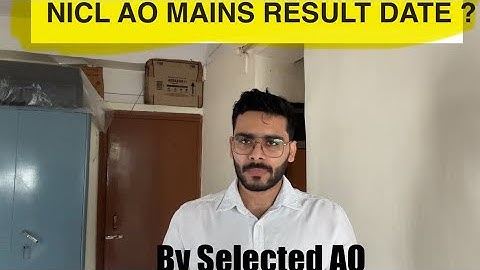 NICL AO MAINS 2025 Result date !