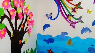 أفكار رائعة سهلة وممتازة لتزيين الفصول الدراسية: نماذج تزيين جدران الأقسام وساحة المدرسة