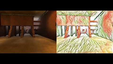 Another Quake 3 Neural Style Transfer trained on Brugmansia Art