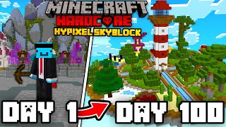 I Survived 100 Days on Hypixel Skyblock in Minecraft!