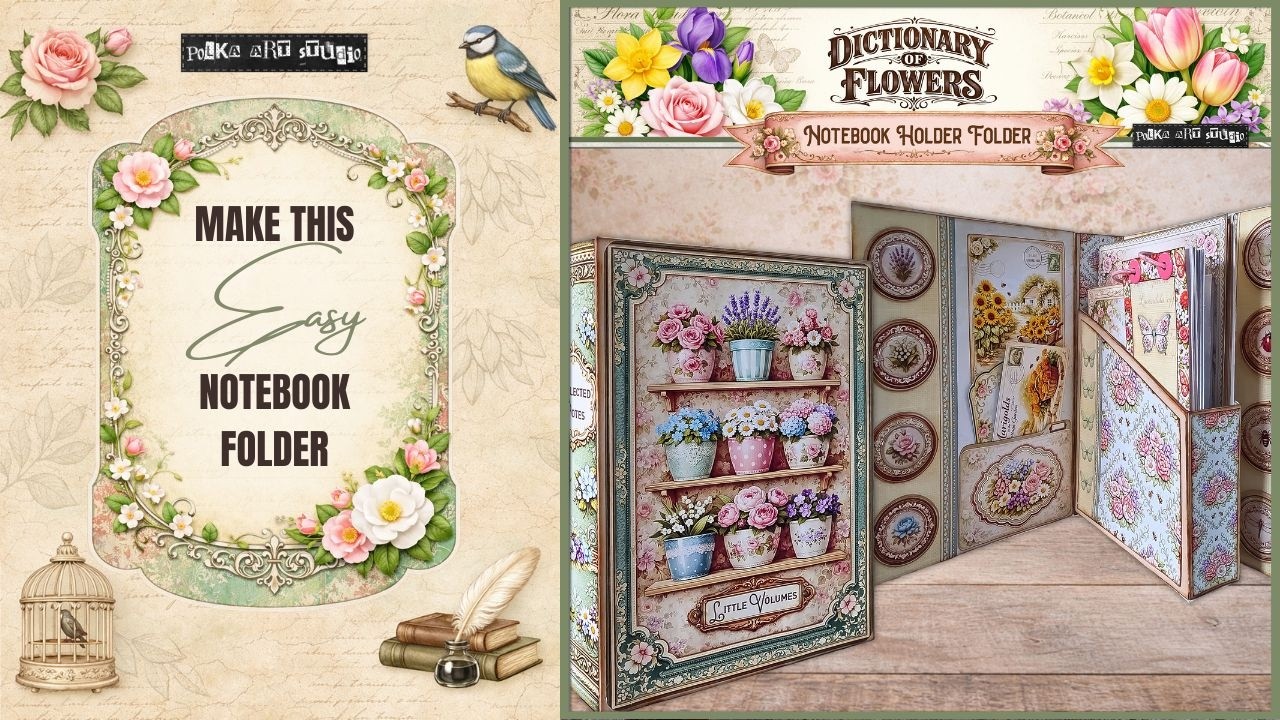 Notebook Folder Insert DIY Shabby Chic Notebook Holder Folder Tutorial | 3 Notebook Inserts ...