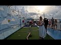 under the skyway---- starboard side aka mini golf side of ship
