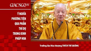 Trưởng lão Hoà thượng Thích Trí Quảng: "Ý nghĩa phương tiện qua phẩm Thí dụ trong kinh Pháp hoa"