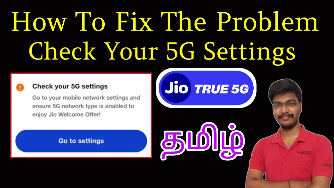 Check your 5g settings jio problem Check your 5g settings tamil