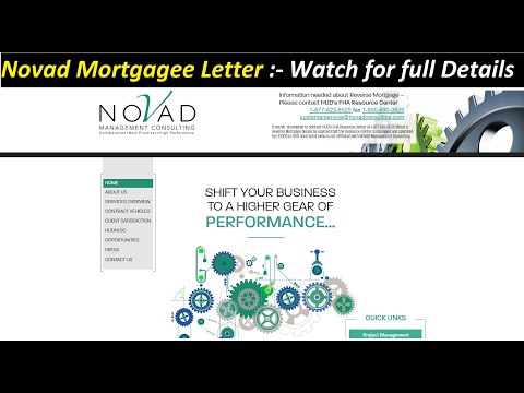 Novad Mortgagee ! Novad Mortgagee Letter :- Watch for full Details ! novad management consulting