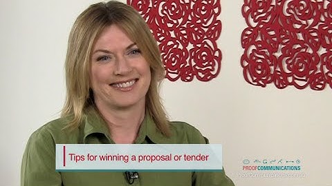 How to write a Winning Proposal or Tender | Proof Communications
