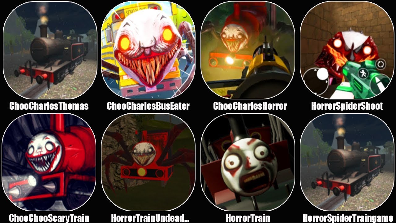 Choo Choo Charles vs Cursed vs Bus Eater,Horror Train Game,Scary Train,Horror Spider Train