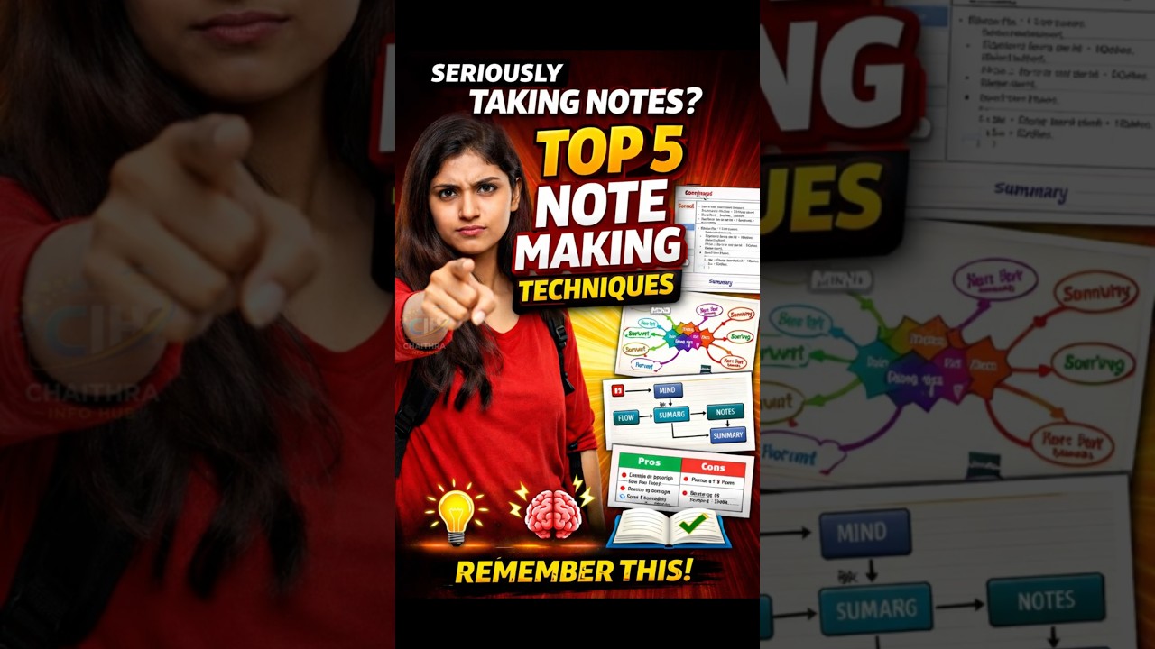 Top 5 Note-Making Techniques Every Student Must Know 🔥