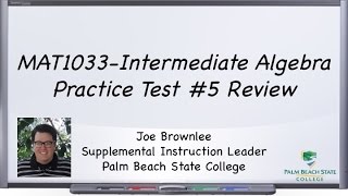 Question 23, MAT1033C Practice Test #5