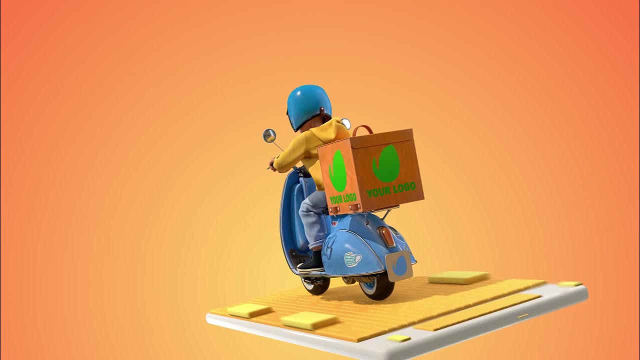 Delivery-service-Scooter/31272169. Delivery animation. Logo delivery animation.