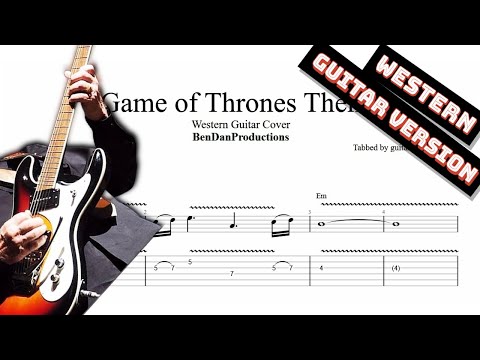 Game of Thrones Theme Western Guitar TAB - electric guitar tab - PDF