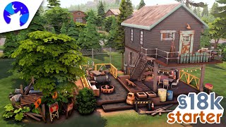 Moonwood Mill Starter Home 🐺🌕✨ | NO CC | The Sims 4 Speed Build
