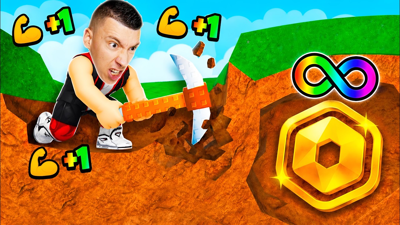J’AI TERMINÉ LE JEU DE FORCE POUR MINER SUR ROBLOX AVEC DES ROBUX INFINIS