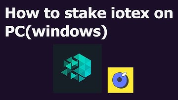 How to stake iotex on PC(Windows)