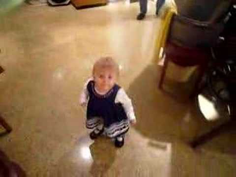 Laura dances a polka by the Wurlitzer jukebox