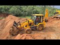 jcb construct dam for fish farming || jcb backhoe loader and jcb excavator working together || jcb