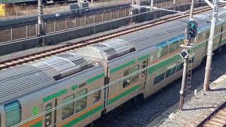 JR東日本E231系1000番台初期宮ヤマU511編成+初期宮ヤマU16編成1561E上野東京ライン・東海道線直通上野経由普通熱海行き下御隠殿橋通過