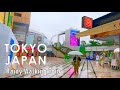 Japan walking tour in tokyo rainy spring 2024 4k 60fpsr