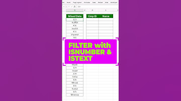 FILTER + ISNUMBER + ISTEXT ️‍Formula in Excel ️‍🔥#excelshorts #exceltricks #exceltips #excelbangla