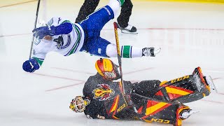 NHL: Goalies Getting Hit Part 8