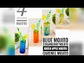 4 flavour mojitos  blue mojito  stawberry mojito caremel mojito  green apple mojito drink